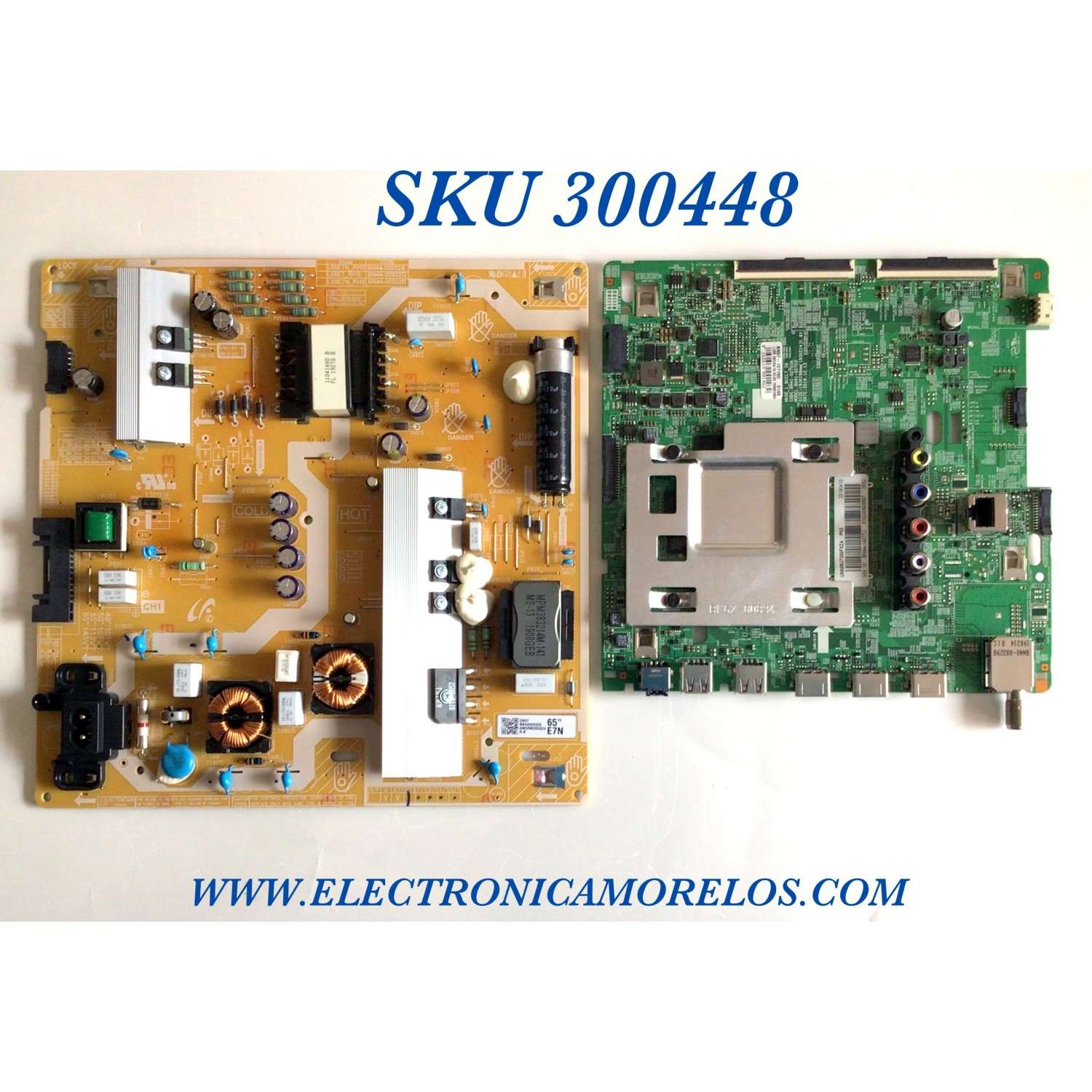 KIT DE TARJETAS PARA TV SAMSUNG MAIN BN94-14277J / BN41-02703A / BN97-15719D / FUENTE BN4400932S / AM5RM3D0024 / PANEL CY-CN065HGLV2H / MODELO UN65RU730DFXZA FA01 / UN65RU7300FXZA FA01